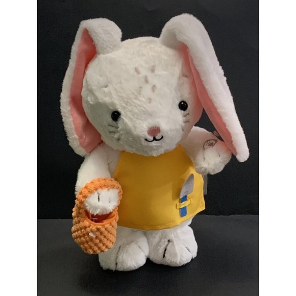 Hallmark Bunny Rabbit Singing Dancing Garden Harvest Basket Apron Hand Tool - Picture 1 of 10